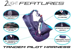 APCO 2Light tandem pilot split-leg harness view 12