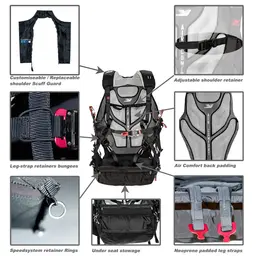 APCO SLT MK2 paramotor Harness - Normal Suspension - Paramaniac Edition Blue view 9