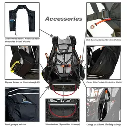 APCO SLT MK2 paramotor Harness - Normal Suspension - Paramaniac Edition Blue view 11