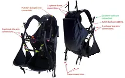 APCO Split Leg Paramotor Gurtzeug - Normale/Mittelhohe Aufhängung Ansicht 4