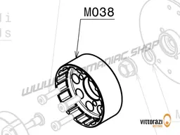 Vittorazi Moster 185 MY20 - M038 - Aluminium toothed pulley with screws, manual start version