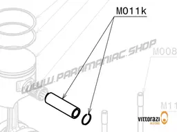 Vittorazi Moster 185 MY25 - M011k - Piston pin Ø 16 mm and pin locking ring (set of 2)