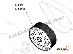 Vittorazi Moster 185 MY25 - M113a - Pulley Ø 130 mm 15 grooves, black