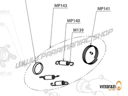 Vittorazi Moster 185 Silent MY20 - MP143 - Bronze bushing 20/25 hours with springs and security cables