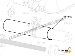 Paramotor Vittorazi Moster 185 Silent MY25 - MP160b - Carbon fibre pipe silencer 350 mm MY25