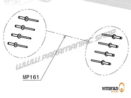 Vittorazi Moster 185 Silent MY25 - MP161 - Inox rivet Ø 5 mm (set of 10)
