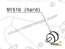 Paramotor Vittorazi Moster 185 MY25 - M151b - Vibration damping bracket 30 x 20 mm hard (right) 14/20 mm with nuts