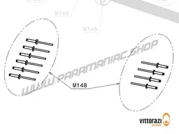 Vittorazi Moster 185 MY22 - M148 - Aluminium rivet Ø 4 mm, black (set of 10)