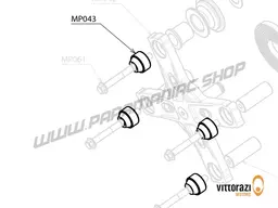 Vittorazi Moster 185 Plus MY25 - MP043 - Vibration damping bracket for starter 20 x 14 mm (set of 4)