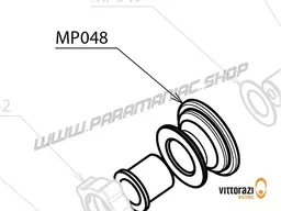 Vittorazi Moster 185 Plus MY25 - MP048 - Rope guide aluminium pulley with spacer washers, black