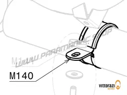 Vittorazi Moster 185 MY22 - M140 - Silencer steel bracket with rubber spacer