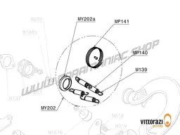 Vittorazi Moster 185 Factory MY25 - MY202 - Bronze bushing 40/50 hours with springs and security cables