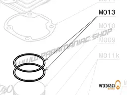 Vittorazi Moster 185 MY25 - M013 - Piston ring GS10 chrome-plated (set of 2)