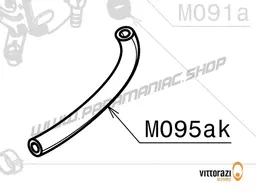 Vittorazi Moster 185 MY25 - M095ak - Tube pressure 115 mm with mounting clamp Ø 10.5 mm and double wire spring