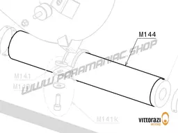 Vittorazi Moster 185 MY22 - M144 - Carbon fibre pipe silencer 350 mm with finishing tie