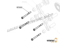 Vittorazi Moster 185 Factory MY25 - MFR060 - Special titanium screw 6 x 68 mm Tef (set of 4)