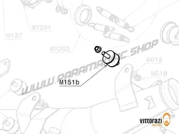 Vittorazi Moster 185 Factory MY25 - M151b - Vibration damping bracket 30 x 20 mm hard (right) 14/20 mm with nuts