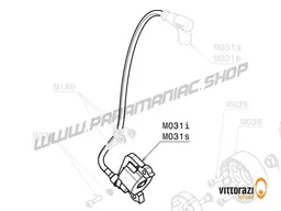 Vittorazi Moster 185 MY25 - M031i - Electronic ignition coil (IDM) with ignition plug cap and screws ◊