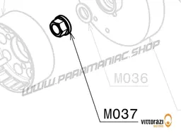 Vittorazi Moster 185 MY25 - M037 - Nut with flange 10 x 1.25 mm and corrugated spring washer Ø 10.5 x 18.0 mm