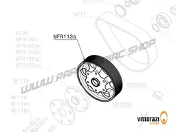 Vittorazi Moster 185 Factory MY25 - MFR113a - Pulley Ø 130 mm 15 grooves, black