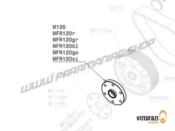 Vittorazi Moster 185 Factory MY25 - MFR120gr - Aluminium spacer for propeller with extra cooling, green