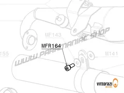 Vittorazi Moster 185 Factory MY25 - MFR164 - Titanium screw 8 x 25 mm Tcei DIN 913