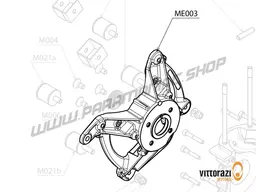Vittorazi Moster 185 Plus MY25 - ME003 - Engine housing bracket with oil seal and screws, black (electric start version)