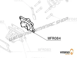 Vittorazi Moster 185 Factory MY25 - MFR084 - Carburettor Flange Factory-R, Black (Internal Pulse Circuit)