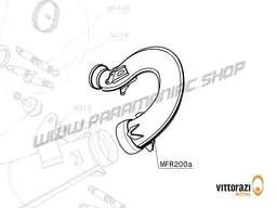 Vittorazi Moster 185 Factory-R - MFR200a - Verchromter Auspuff Factory-R Anfangsteil