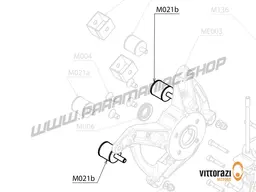 Vittorazi Moster 185 Plus MY25 - M021b - Vibration damping bracket 30 x 30 mm - M8 x 25 mm (set of 2)