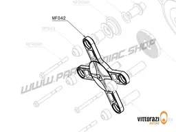 Vittorazi Moster 185 Factory MY25 - MF042 - Starter structure CNC with mounted vibration damper and central pin M8