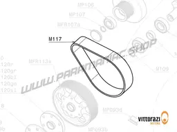 Vittorazi Moster 185 Factory MY25 - M117 - Belt Poly V PJ483 15 grooves