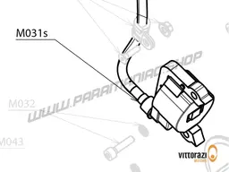 Vittorazi Moster 185 Plus MY25 - M031s - Electronic ignition coil (Selettra) with ignition plug cap and screws