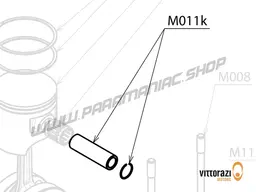 Vittorazi Moster 185 Silent MY25 - M011k - Piston pin Ø 16 mm and pin locking ring (set of 2)
