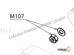 Vittorazi Moster 185 Silent MY25 - M107 - Lock nut 10 x 1.25 mm DIN 982 and Ondulated spring washer Ø 10 ext. 21 mm