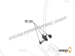 Vittorazi Moster 185 Factory MY25 - MF180 - Tube clamp 08/12 mm, titanium screw 4 x 20 mm Tsei and nut M4