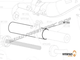 Vittorazi Moster 185 Factory-R - MF160 - Carbonfaser Schalldämpferrohr 300 mm