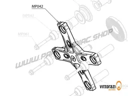 Vittorazi Moster 185 Plus MY25 - MP042 - Starter structure with mounted vibration damper and central pin M8