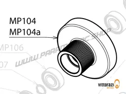 Vittorazi Moster 185 Plus MY25 - MP104 - Drum/Pinion Ø 44.0 mm mounted with bearing, black