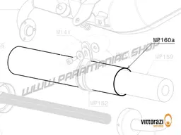 Vittorazi Moster 185 Plus MY25 - MP160b - Carbon fibre pipe silencer 350 mm MY25