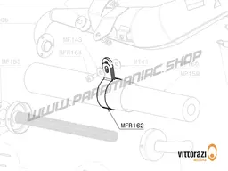 Vittorazi Moster 185 Factory MY25 - MFR162 - Silencer carbon bracket for carbon pipe with rubber spacer