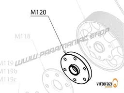 Vittorazi Moster 185 Plus MY25 - M120 - Aluminium spacer for propeller with extra cooling, orange