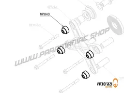 Vittorazi Moster 185 Factory MY25 - MP043 - Vibration damping bracket for starter 20 x 14 mm (set of 4)