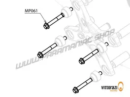 Vittorazi Moster 185 Plus MY25 - MP061 - Dedicated screw 6 x 63 mm Tef DIN6921 (set of 4)