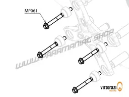 Vittorazi Moster 185 Silent MY25 - MP061 - Dedicated bolt 6 x 63 mm Tef DIN6921 (Set of 4)