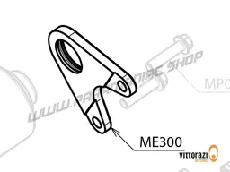 Vittorazi Moster 185 Silent MY25 - ME300 - Support plate for electric starter with O-ring and Bolts, black