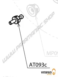 Vittorazi Atom 80 - AT093c - Quick release plug and socket Ø 16 mm M6 x 16, grey