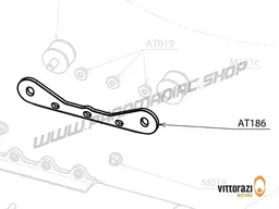 Vittorazi Atom 80 MY25 - AT186 - Exhaust bracket plate in Ergal, black