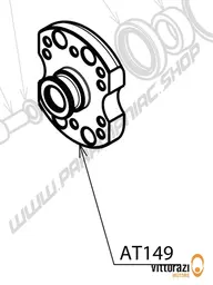 Vittorazi Atom 80 MY25 - AT149 - hub centre & mounting propeller, orange