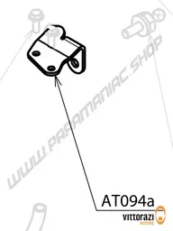 Vittorazi Atom 80 - AT094a - Plate holder for air box and throttle lever for WB carburettor and screws